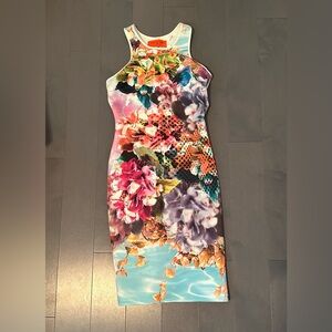 Clover canyon neoprene floral dress size small